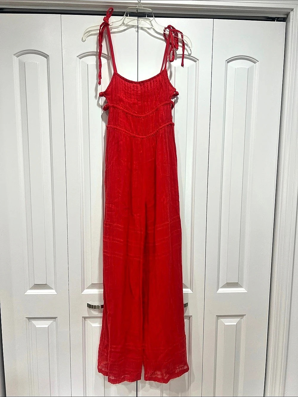 Urban Outfitters Red Cotton One Piece Pant Jumper